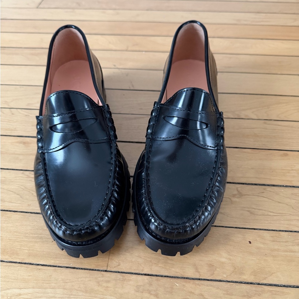 J. crew black loafers never worn